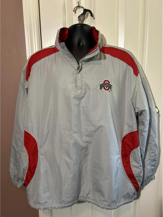 NCAA Other - NCAA Brand Ohio State Buckeyes 1/4 Zip Pullover Jacket Mens Large Windbreaker